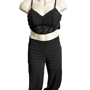 Jw signature Black and White Striped 2 piece Set